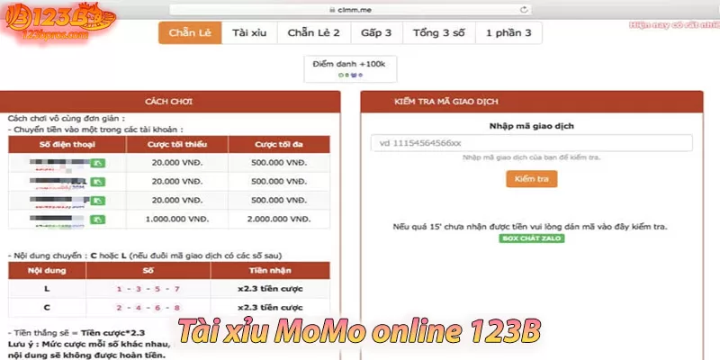 Tài xỉu momo trên di động